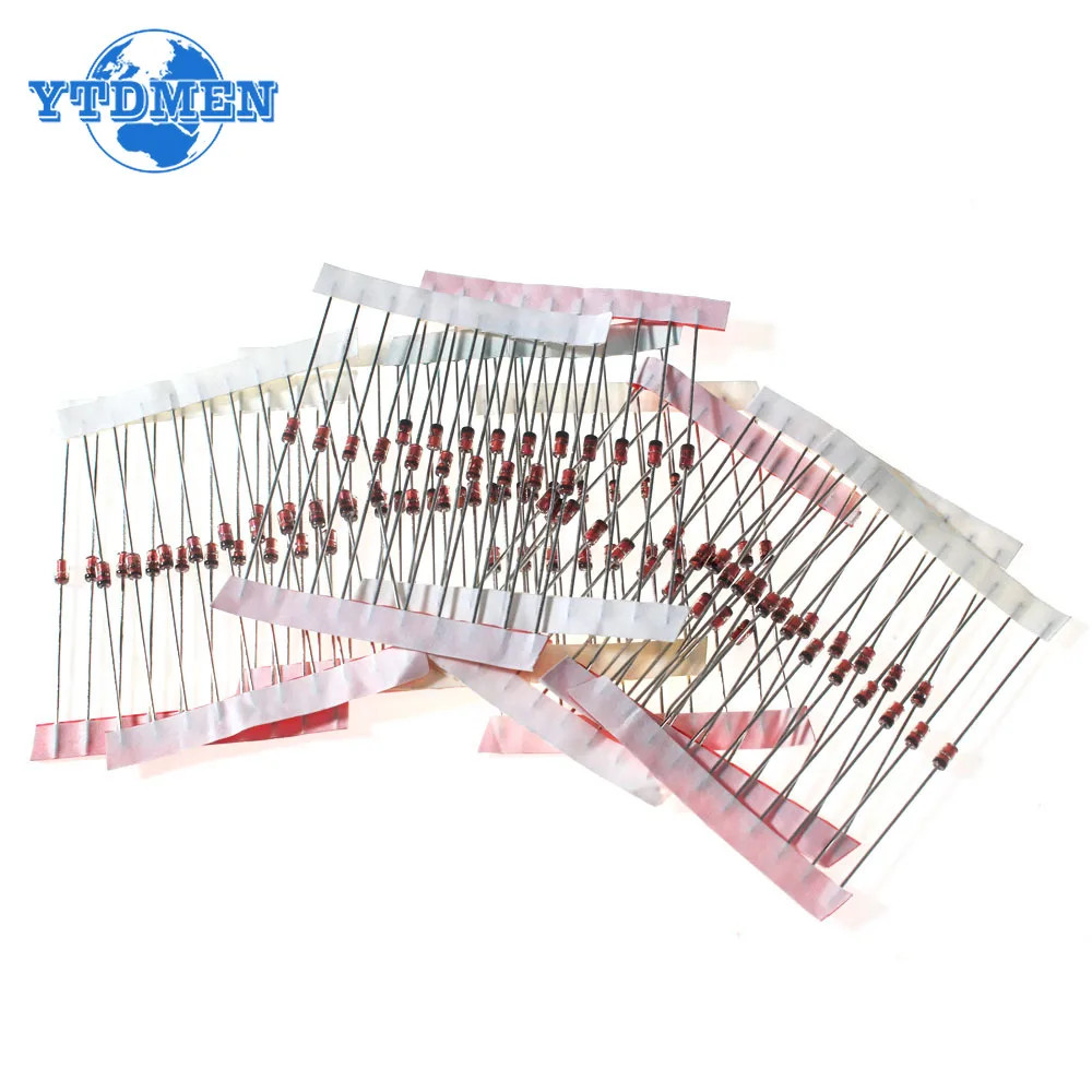 140PCS 0.5W Zener Diode Kit 3.3V-30V 14 Values Assorted for DIY Electronics
