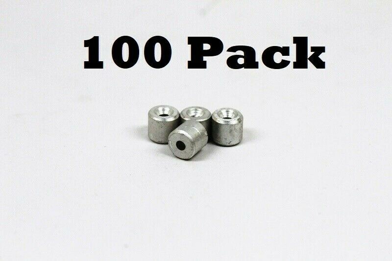 1/16 Aluminum Cable End Stop Buttons 100 Pack Trapping Supplies