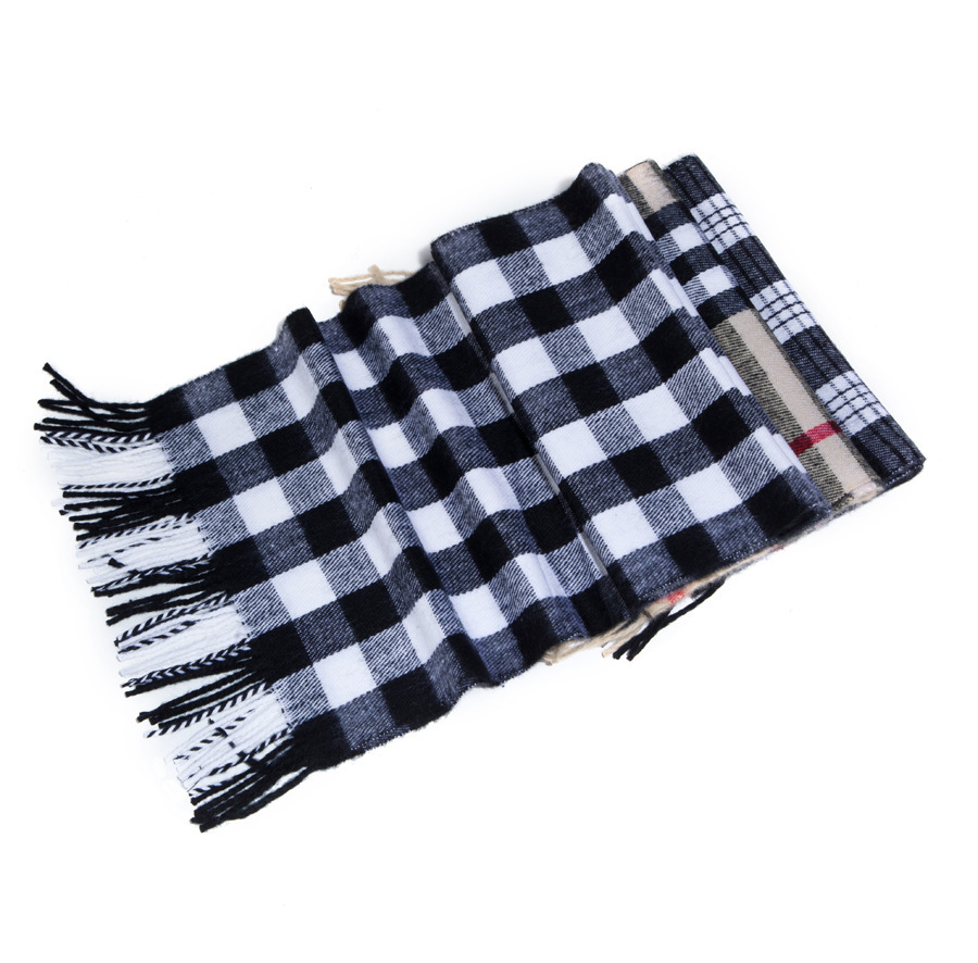 Fashion Mens Womens Pashmina Plaid Check Fringe Long Warm Scarf Shawl Wrap M135