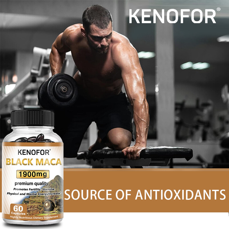 Organic black maca extract | Regulates testosteron levels | 60 Capsules