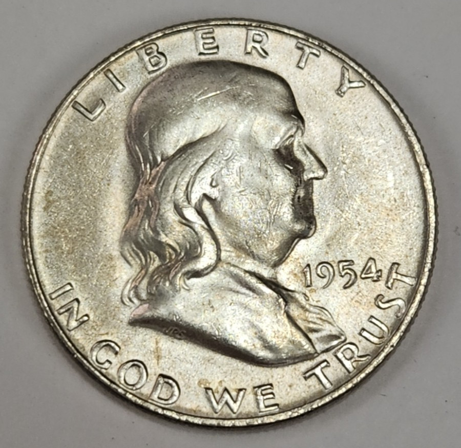 1954 D Franklin Half Dollar - Silver -  Uncirculated  Denver
