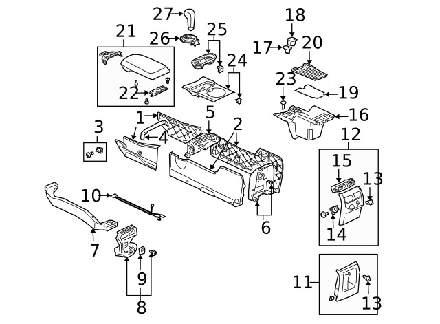 Genuine Mitsubishi Shift Panel MR564868YA