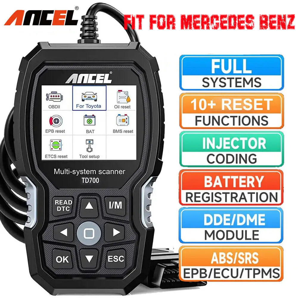 ANCEL BZ700-US OBD2 Scanner for Mercedes Benz Car Code Reader Diagnostic Tool