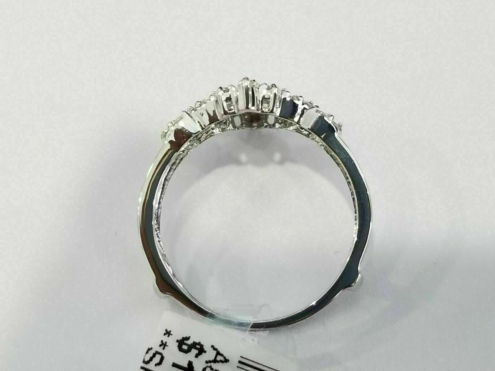 2 Ct Lab Created Round Diamond Enhancer Ring Guard Wrap 14k White Gold Over