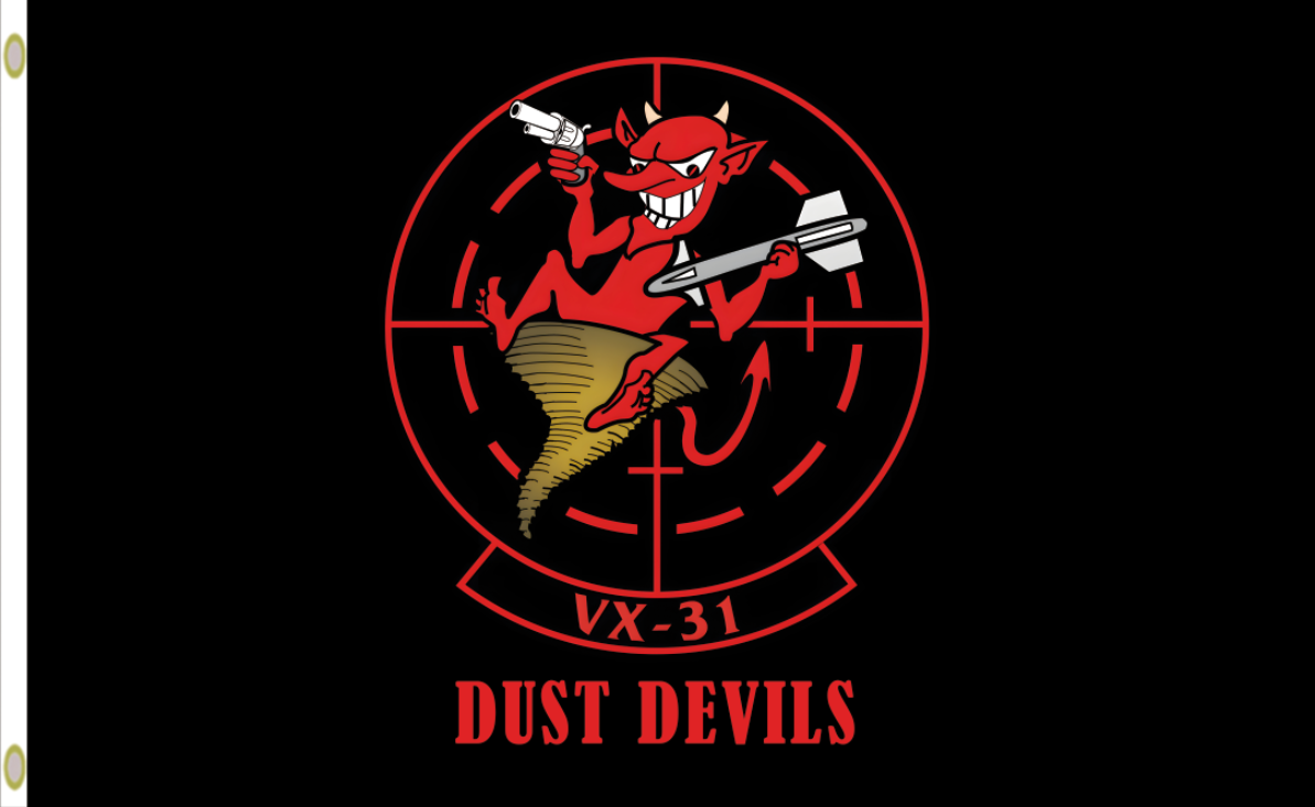 USAF VX-31 Test and Evaluation Sqn "Dust Devils" 3x5 ft Single-Sided Flag Banner