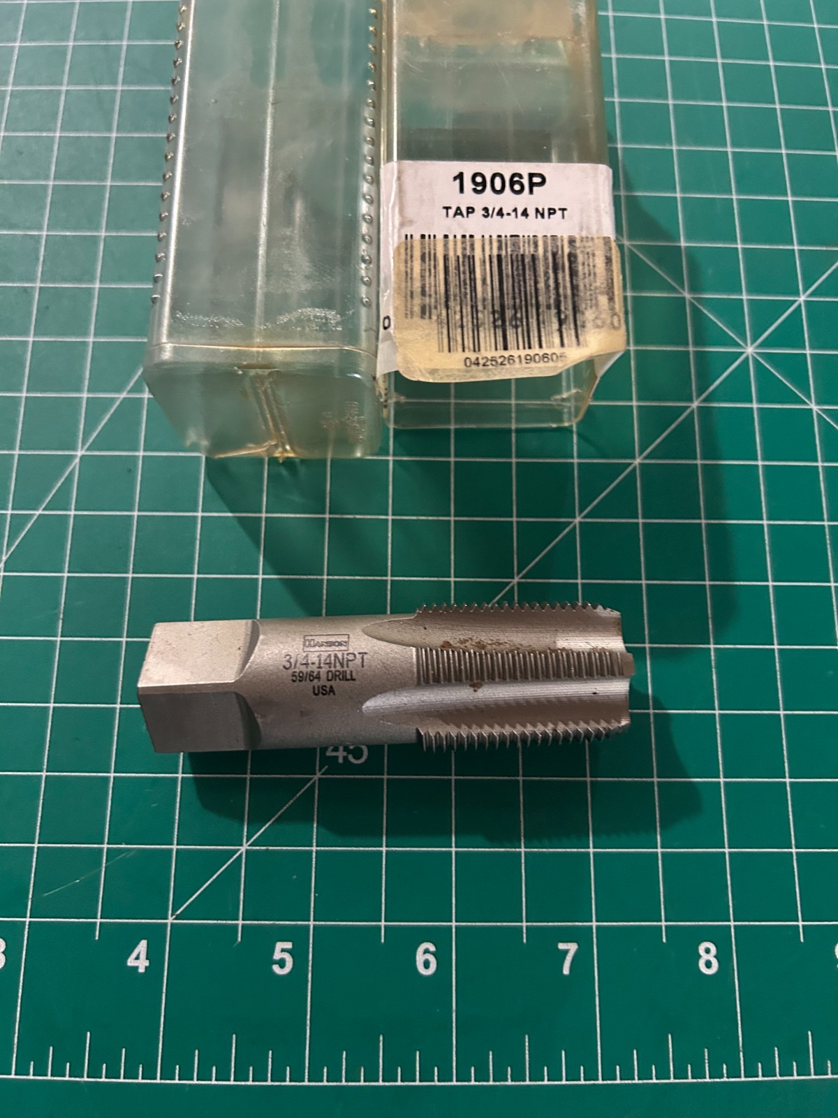NOS GENUINE HARRISON 1906 ZR 3/4"-14 NPT Taper Pipe Tap USA Carbon steel