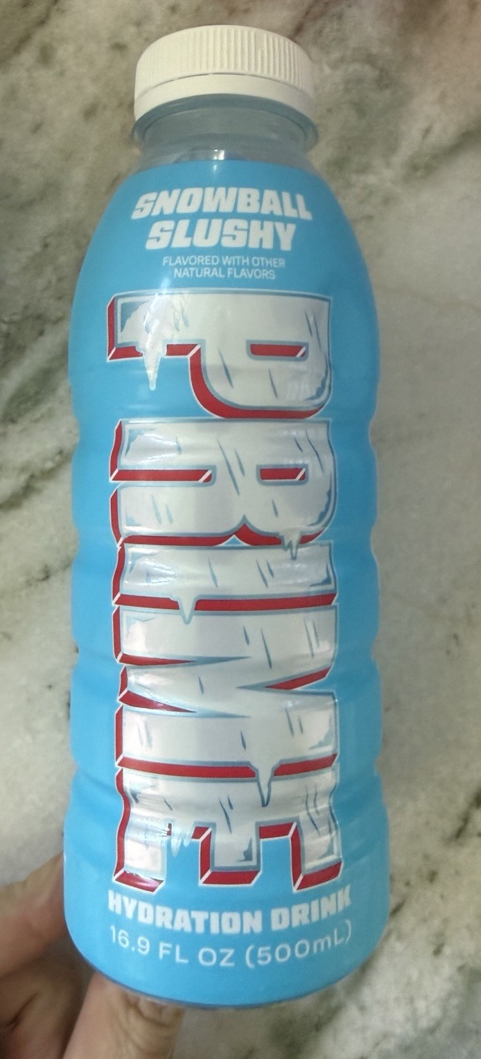 Snowball Slushy Winter PRIME Hydration Drink New Blue Flavor Coconut Rare Sealed