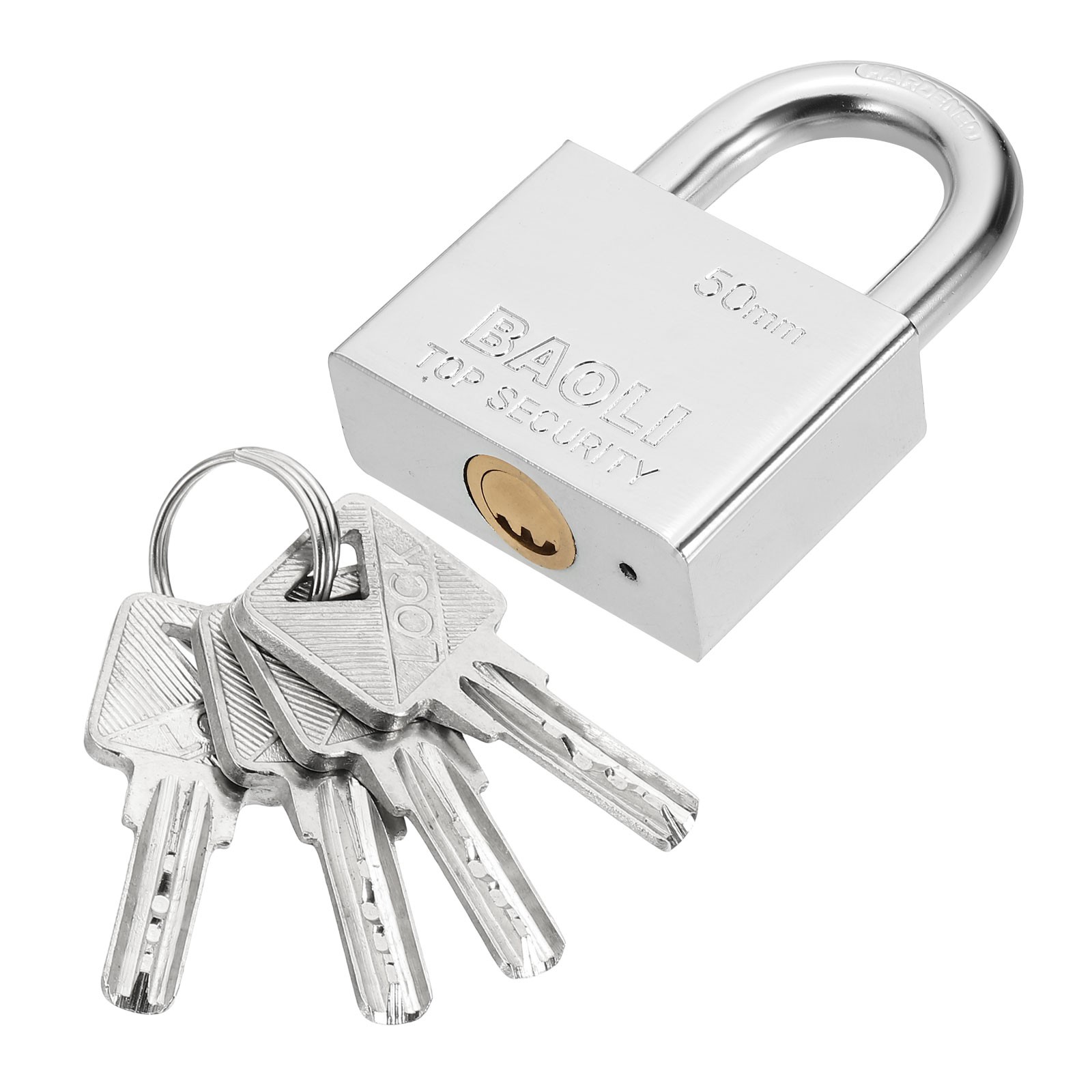 50 x 20 x 74mm Heavy Duty Lock Alloy Steel High Security Padlock 4 Keys