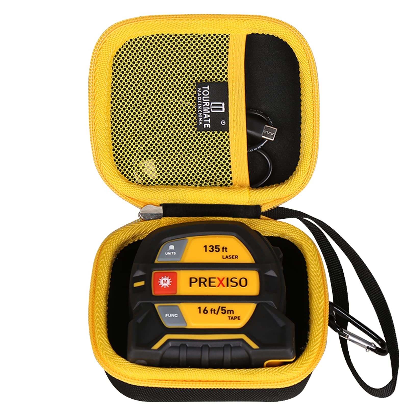 Tourmate Hard Storage Case for PREXISO 2 in 1 Laser Tape Measure, 135Ft Recharge