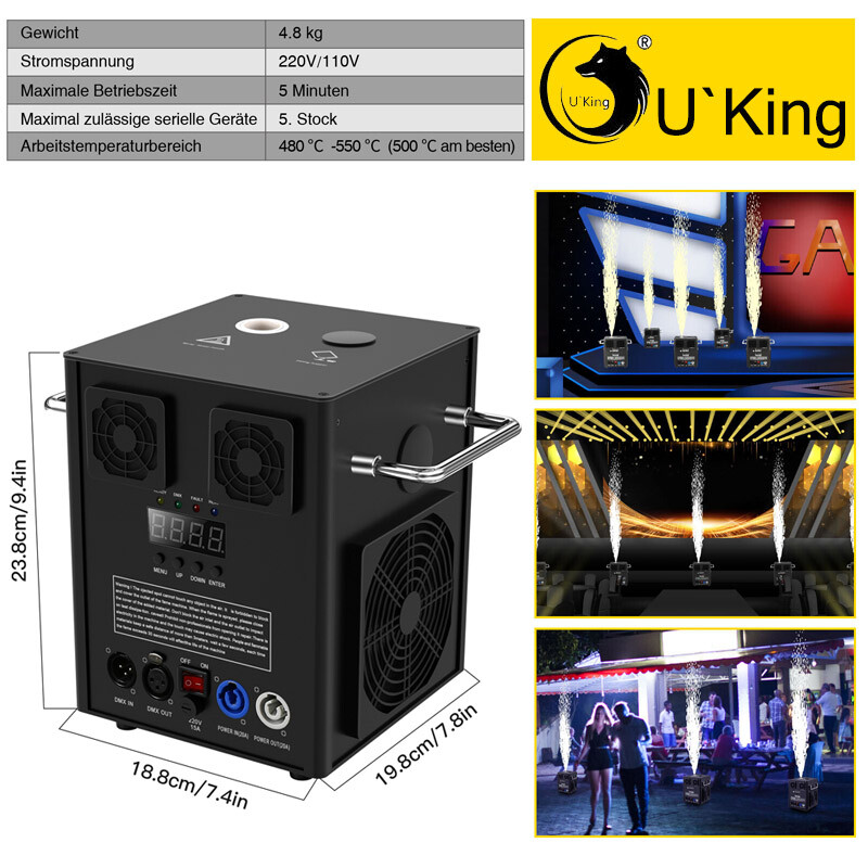 700W Cold Spark Firework Machine Stage Effect DMX Machine Dj Event Party& Remote