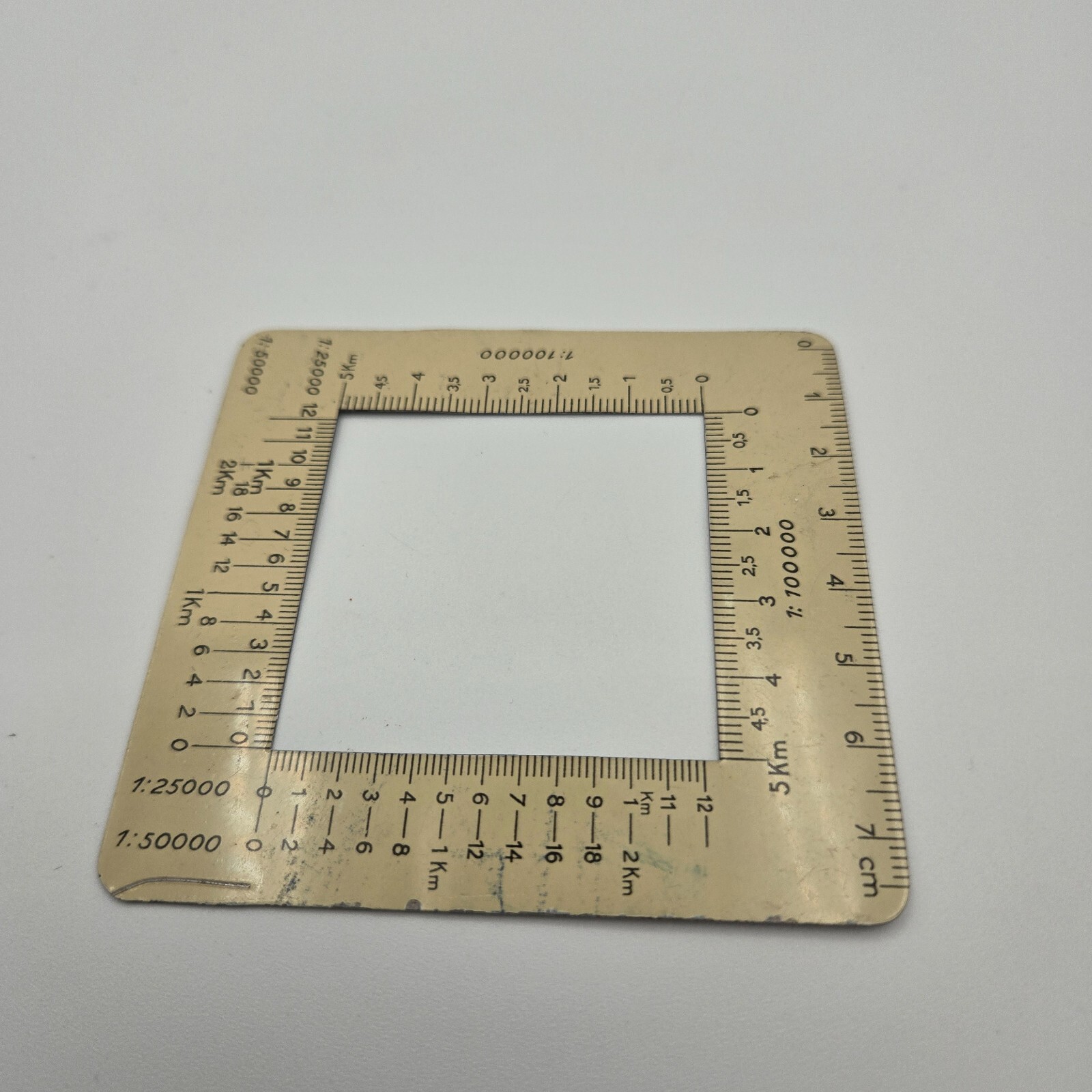 Original WWII WW2 German ruler Map template Distance Tool Artillery Planzeiger