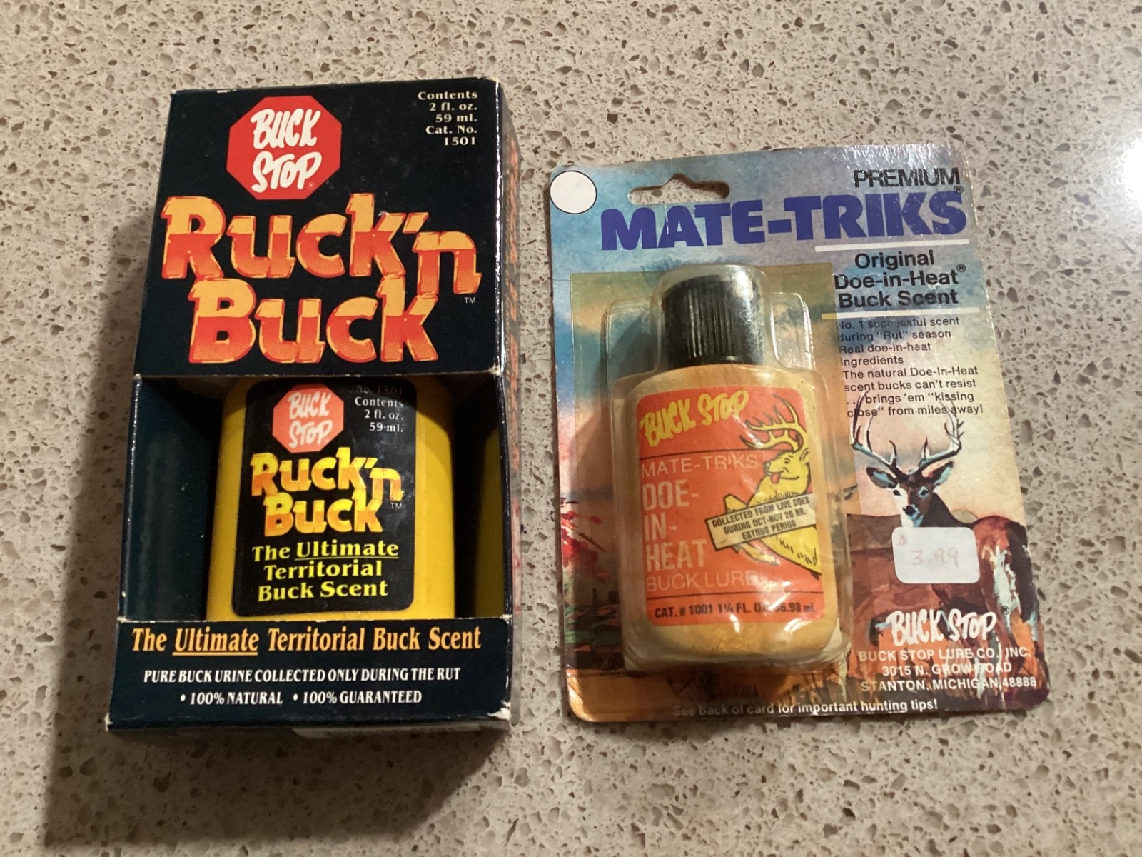 VTG Gunsmith Estate Buck Stop Mate-Triks/Ruck’n Buck Scents NOS—-H9
