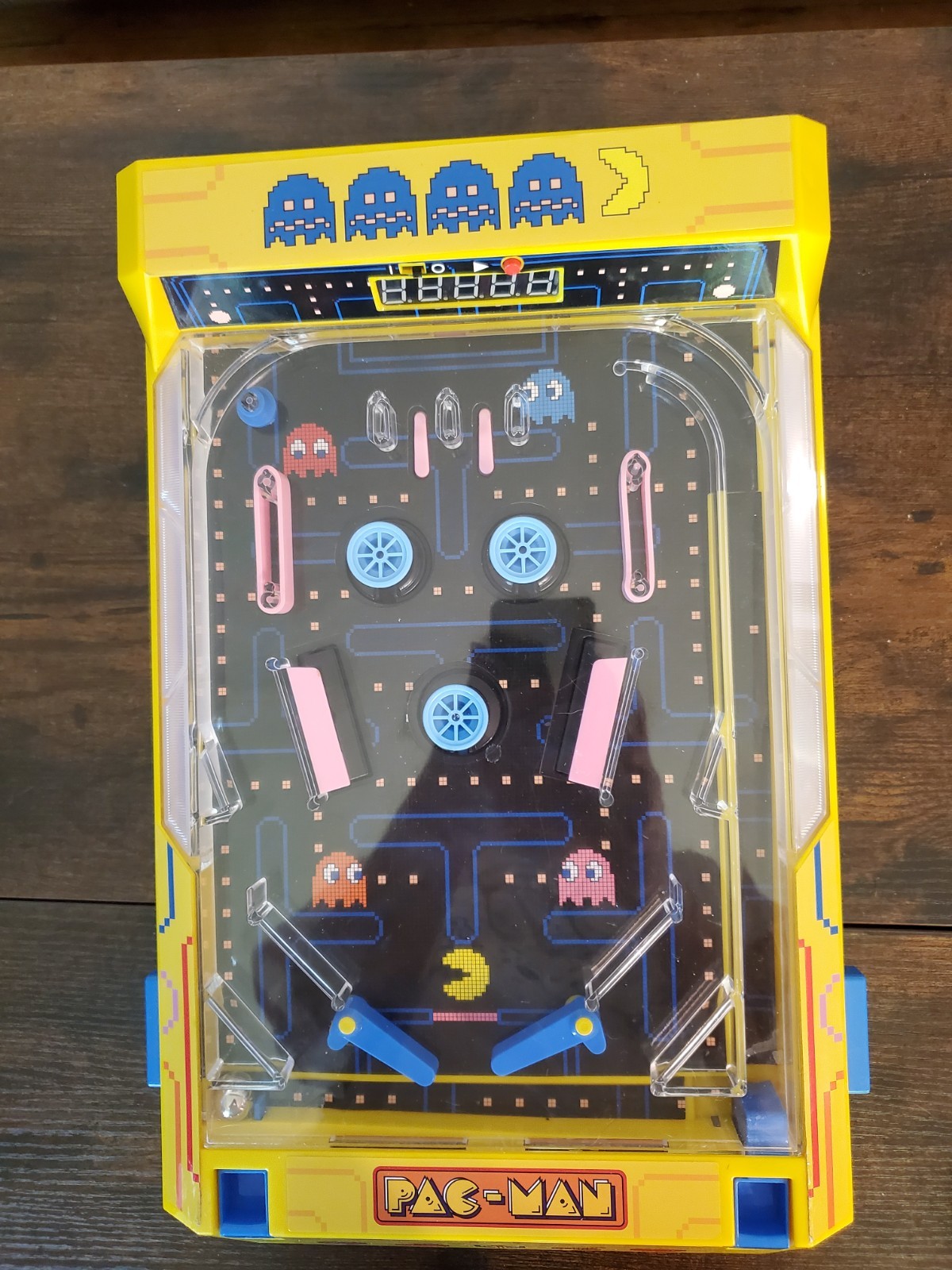 Pac-Man Tabletop Electronic Pinball Game Lights & Sound Arcade Toy Works!