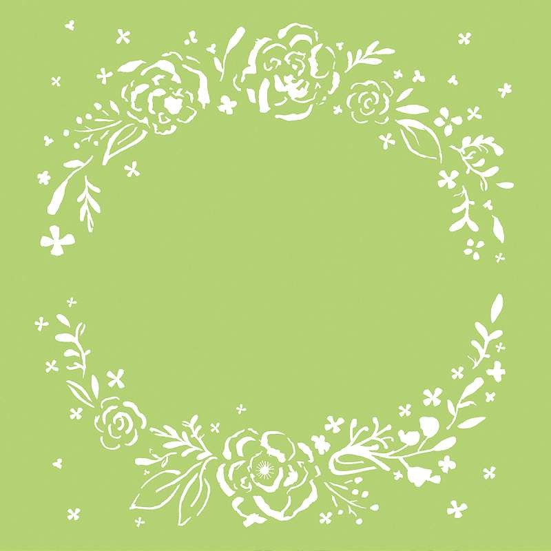Kaisercraft Designer Template 6X6 Floral Wreath