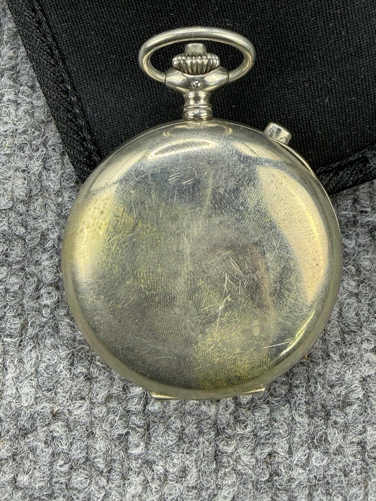 Vintage Meylan Stop Watch Dual Dial Split Second Chronograph Silver Running