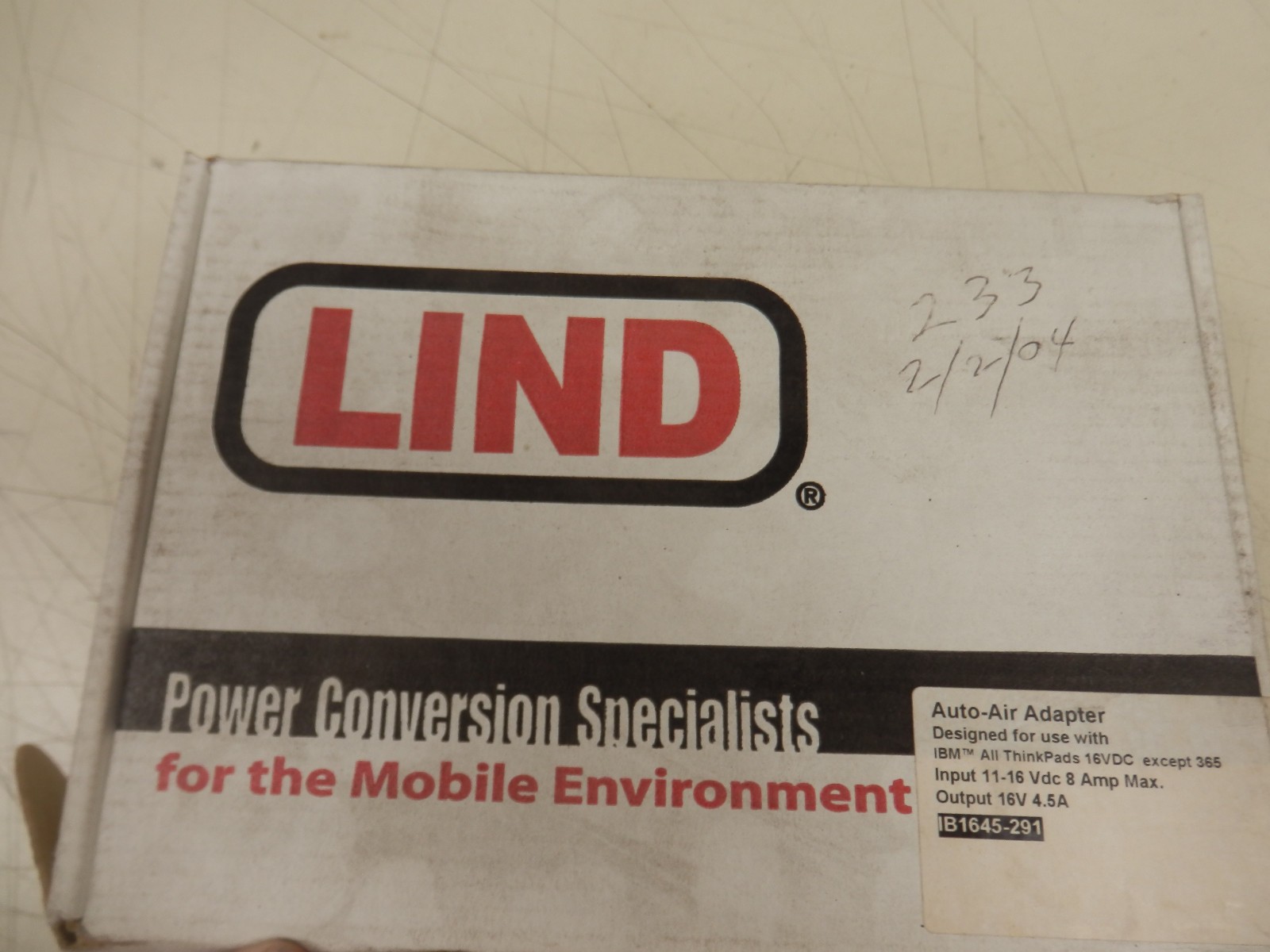 Lind Auto-Air Power Adapter IB1645-291 For IBM ThinkPad ThinkBook Free Shipping