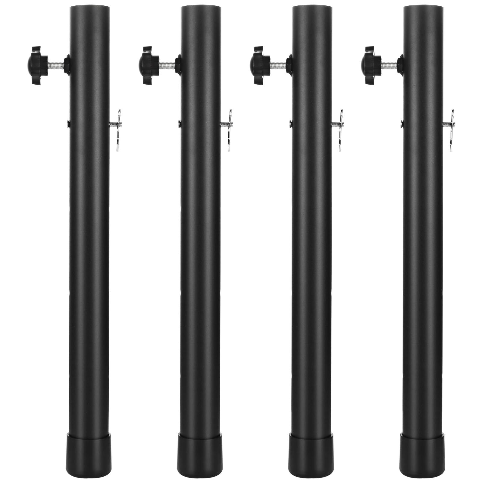 4 Pack Table Leg Extenders - 4 Levels Adjustable Folding Table Leg Extenders ...