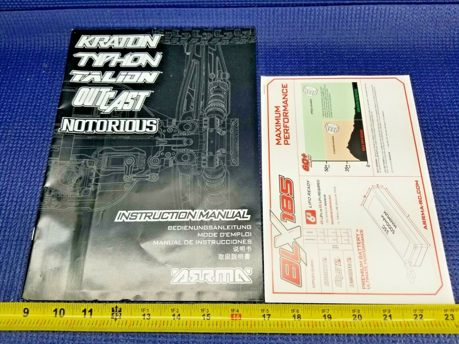 *NEW* 2019 Arrma Owners Manual  Outcast Talion Typhon Notorious Kraton