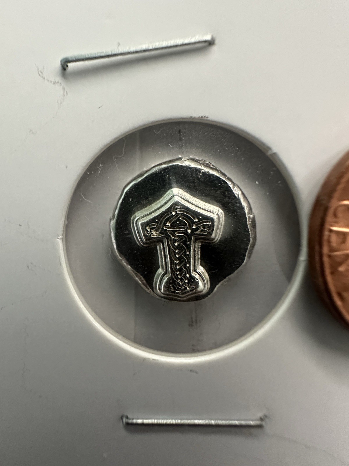 Silver Mjölnir Celtic knots