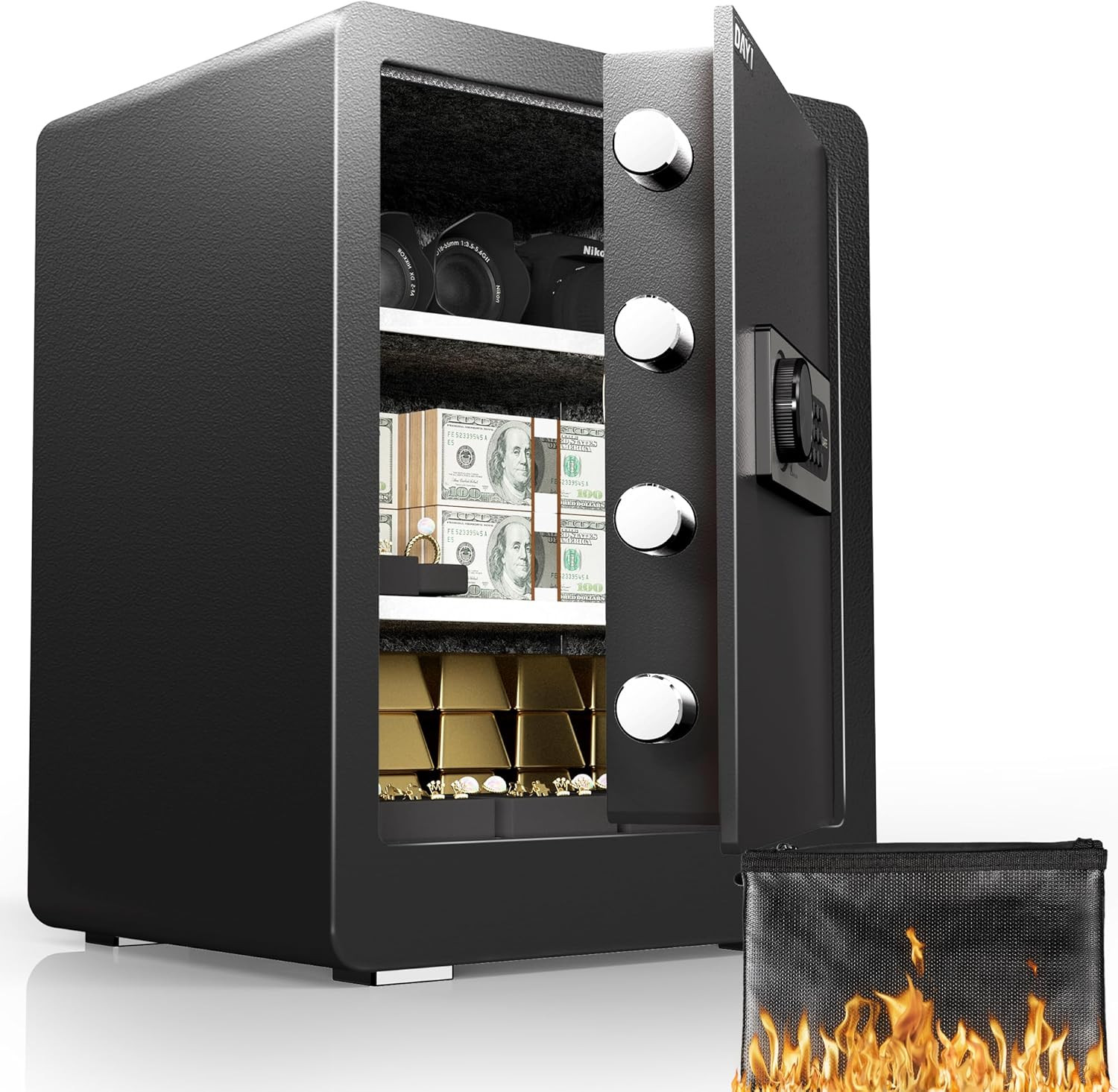 2.0 Cubic Feet Home Safe with Digital Keypad & Fireproof Bag