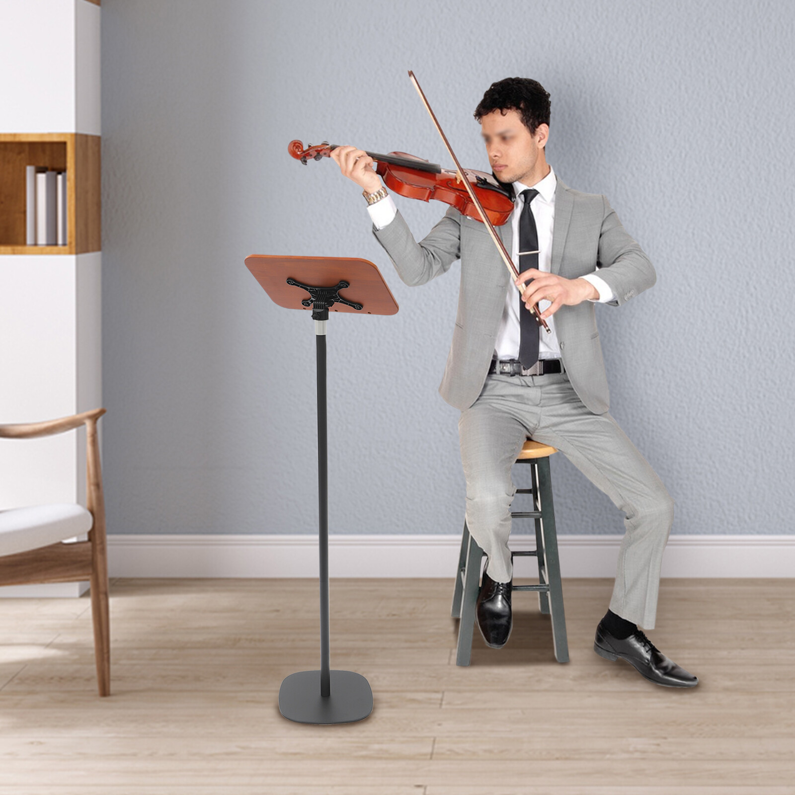 Wooden Music Stand, Wood Book Stand, Multifunction Book Stand Adjustable Height