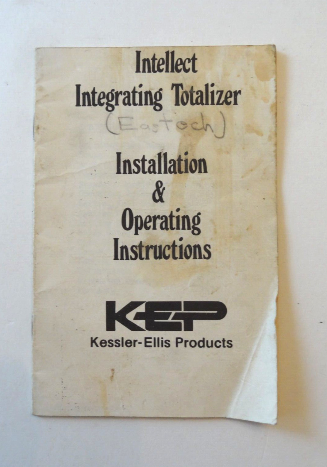 ~1980s KEP Intellect Integrating Totalizer Installation & Operating Instructions
