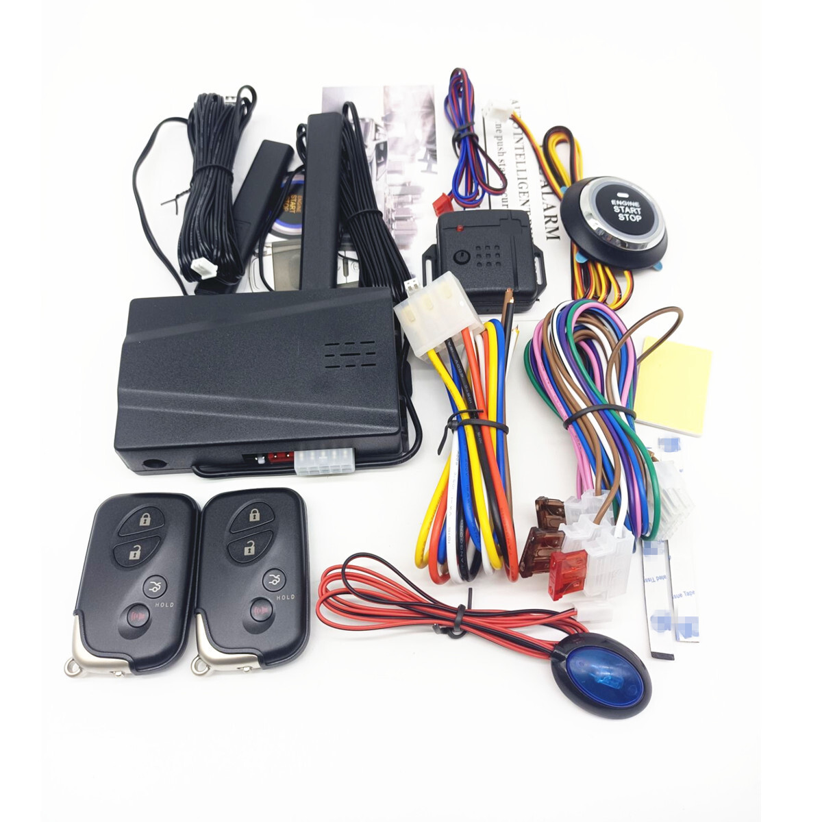 Car Ignition Switch Engine Start Push Button Keyless Entry Starter Remote Kit