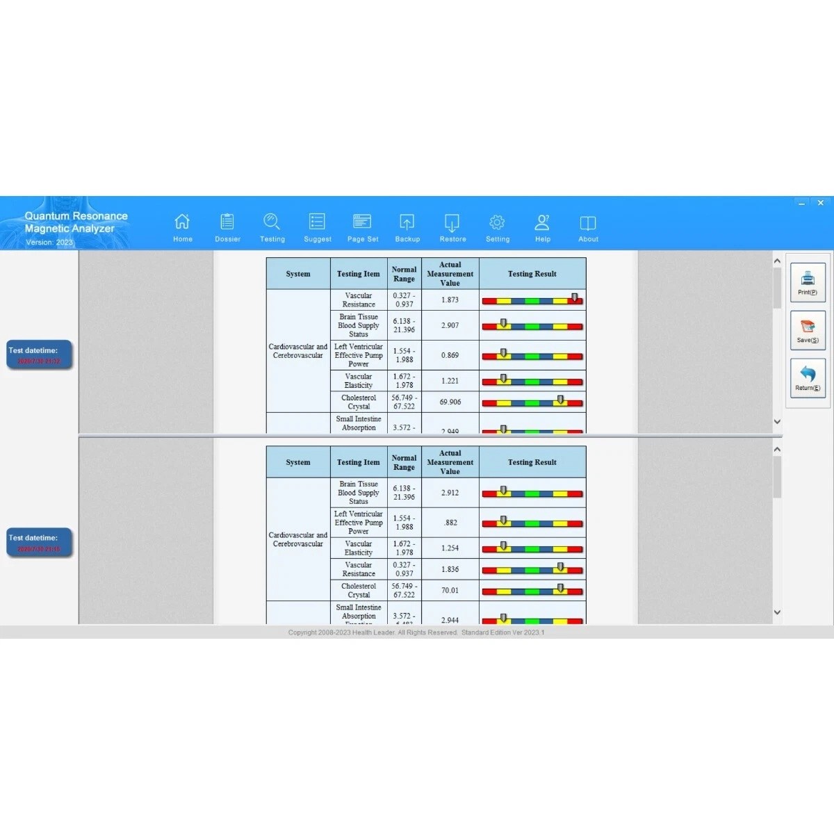 Sector Quantum Analyzer+Multi Therapy Device in One Resonance Magnetic Analyzer