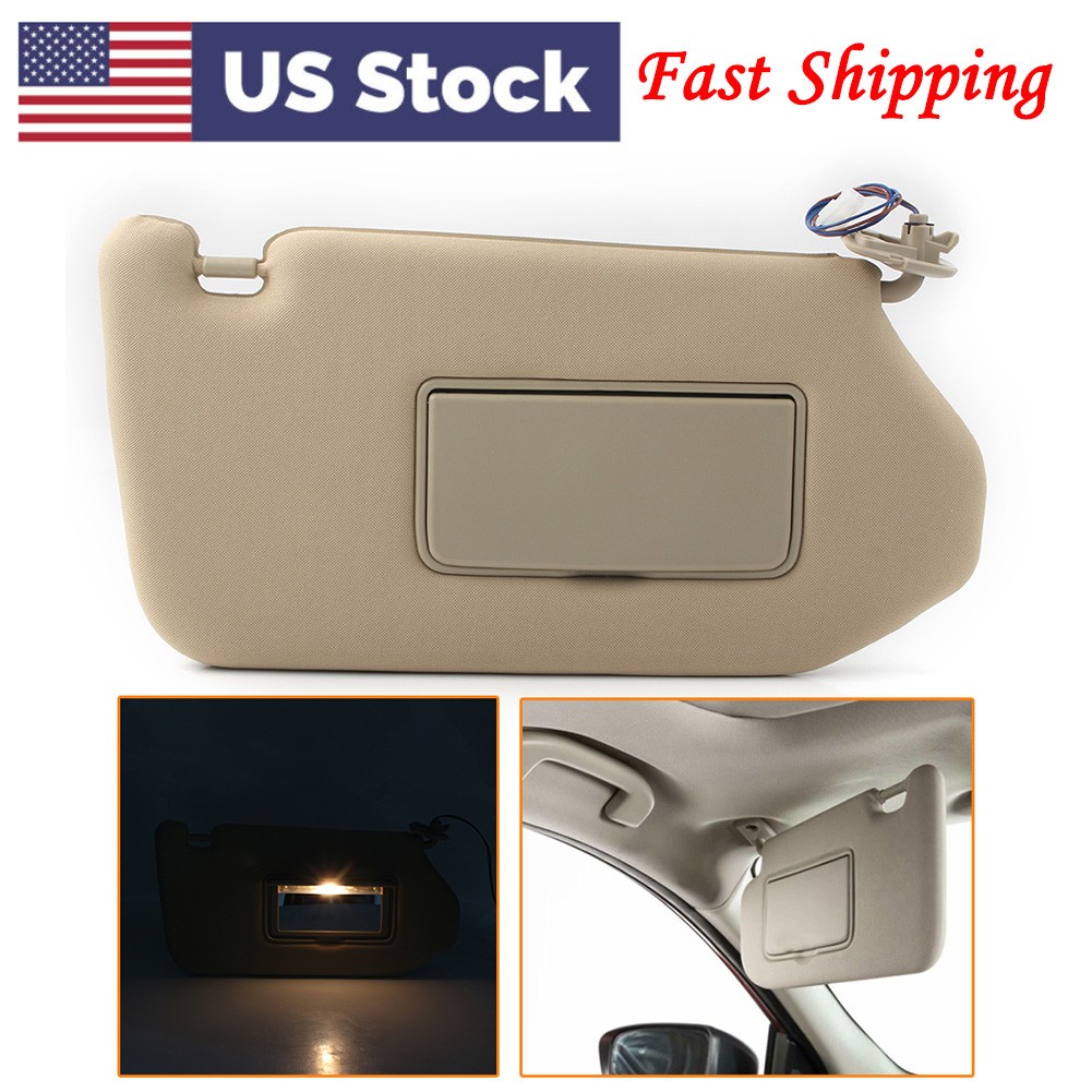 Right Sun Visor For Nissan Pathfinder 13-18/ Infiniti QX60 14-17/ JX35  W/Light