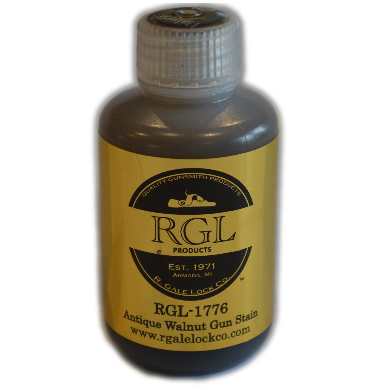 R. Gale Lock Co. - RGL-1776 Antique Walnut Gun Stain; 4oz Bottle