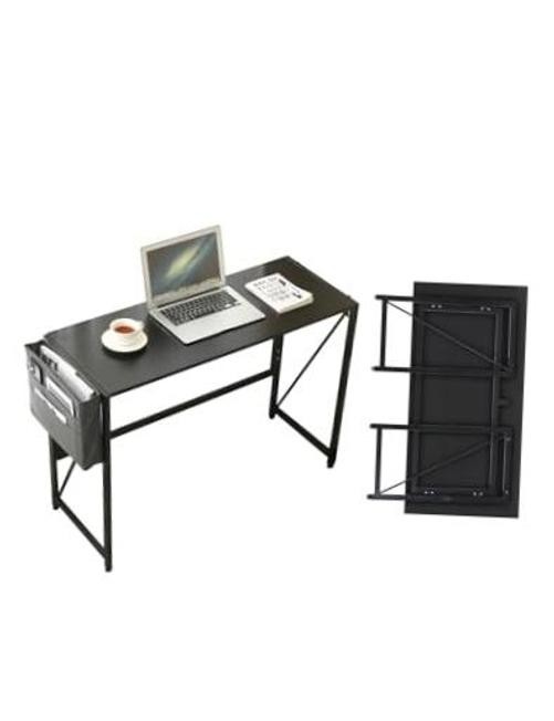 Modern Foldable Writing Computer Desk with Storage Bag, No 31.5 inch Black