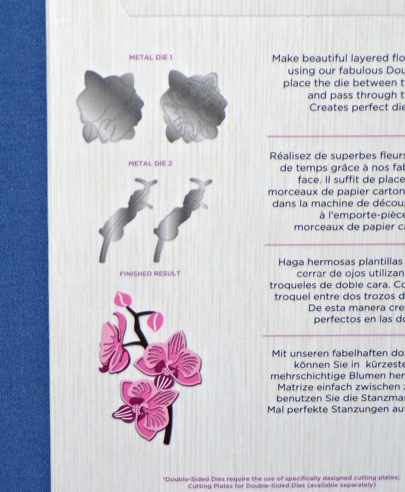 Gemini Enchanted Orchid Double Sided Die Elements Crafters Companion Free Ship