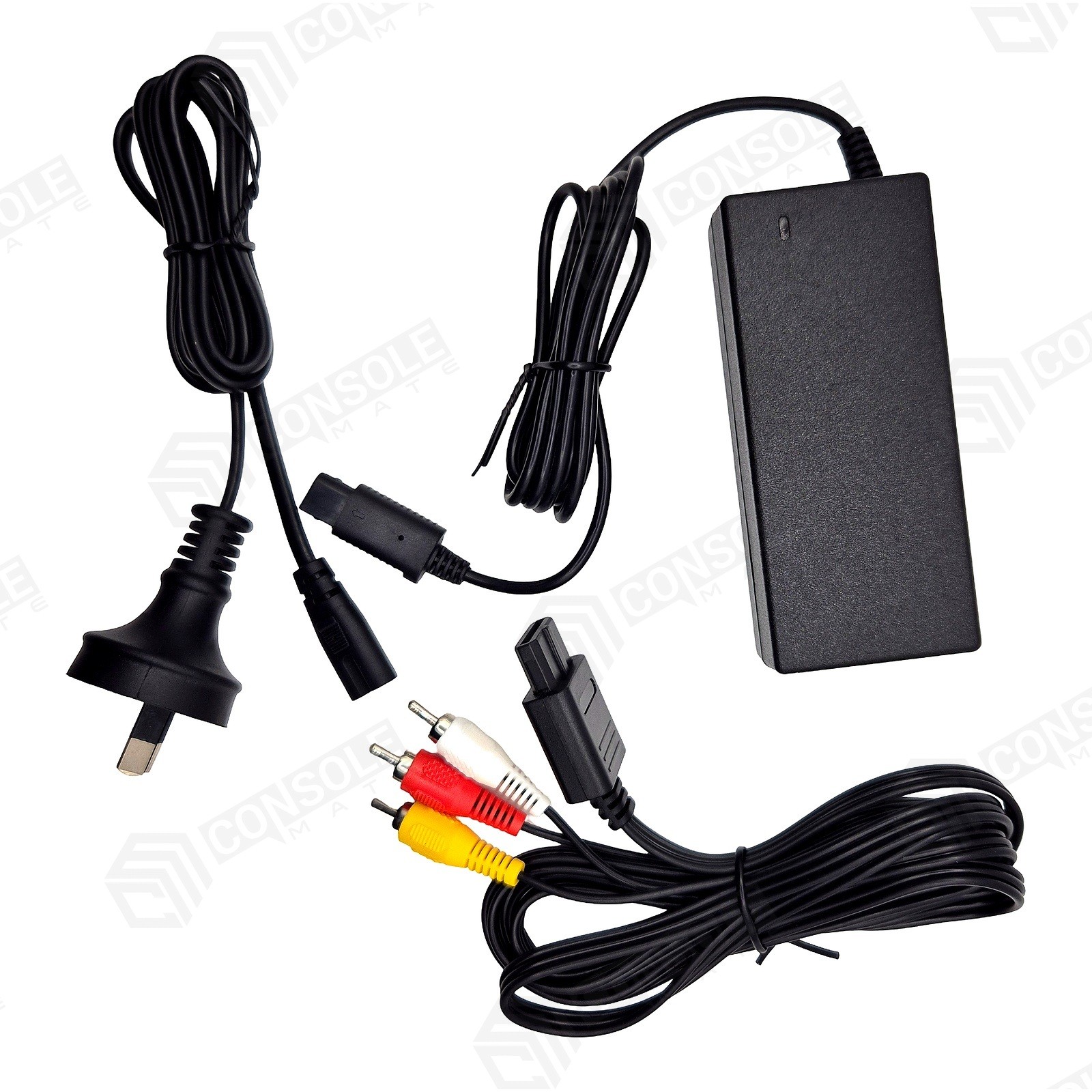 GameCube Power Supply & Composite AV Cable Set for Nintendo NGC | AU Plug
