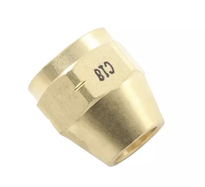 Brass Flare 3/8" Nut Tube Fitting - Water Oil Gas line copper Thread A-161