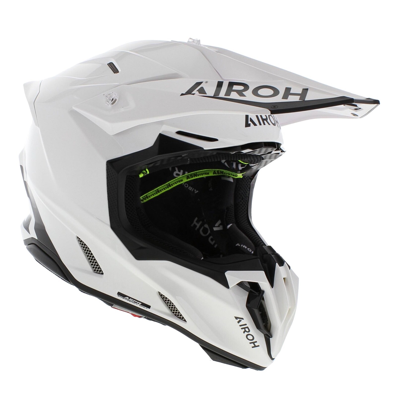 Airoh Twist 3.0 Mono Solid Gloss White, All Sizes Offroad MX Helmet Fast Ship!