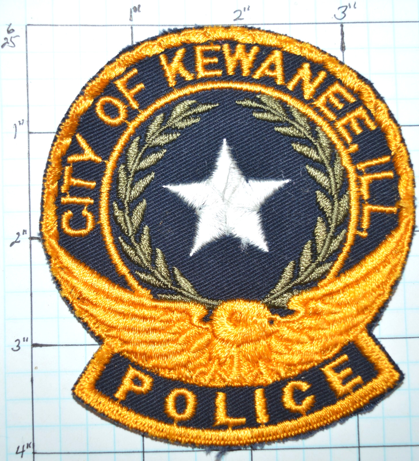 ILLINOIS, CITY OF KEWANEE VINTAGE POLICE DEPT PATCH