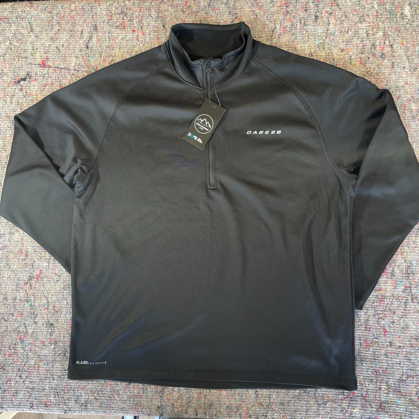 Dare2b Fuseline III Core Stretch Fleece XL Black 1/4 Zip BNWT Activewear