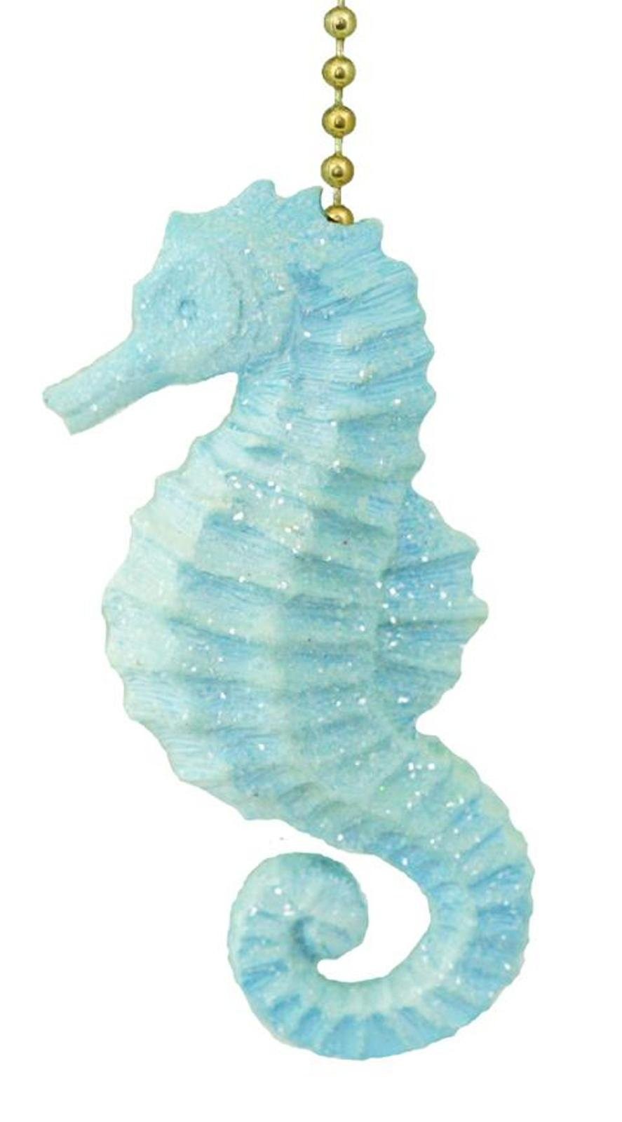 Designs Sparkling Blue Seahorse Ceiling Fan Pull Decorative Light Chain