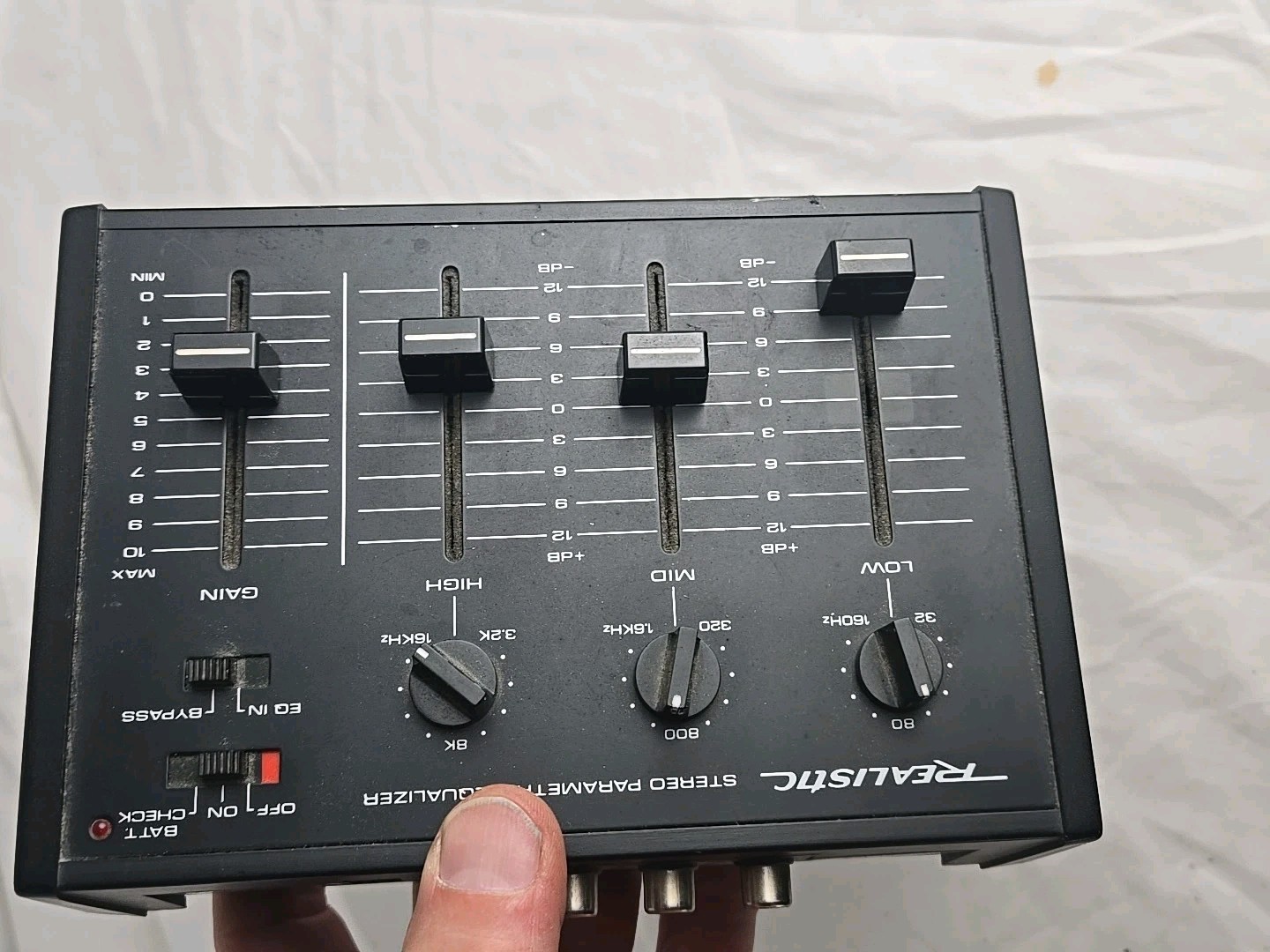 Realistic 32-1106, Stereo Parametric Equalizer, 3 Band Eq