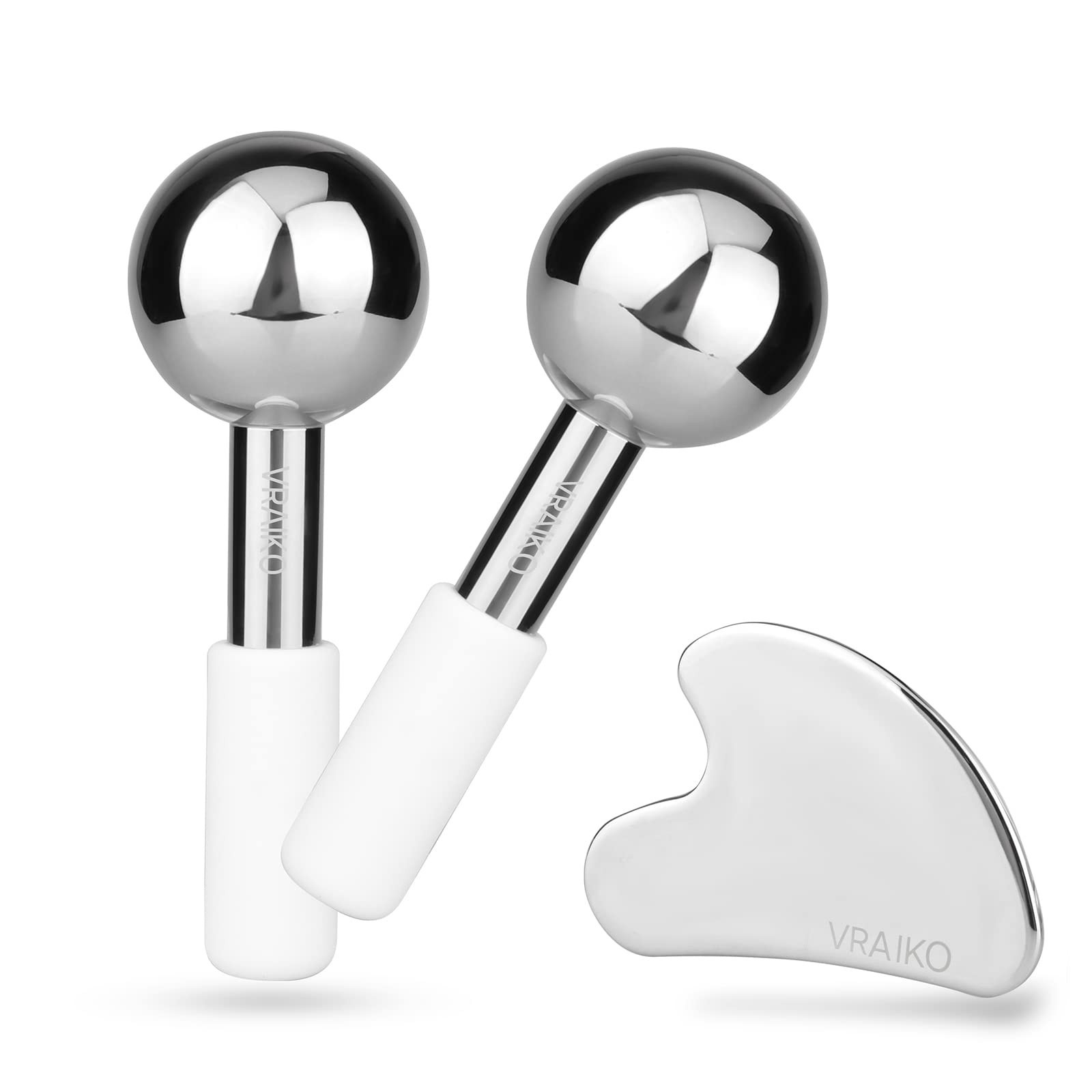 VRAIKO ICE Globes for Facials & Gua Sha Set, Gua Sha Facial Tools and Cryo St...