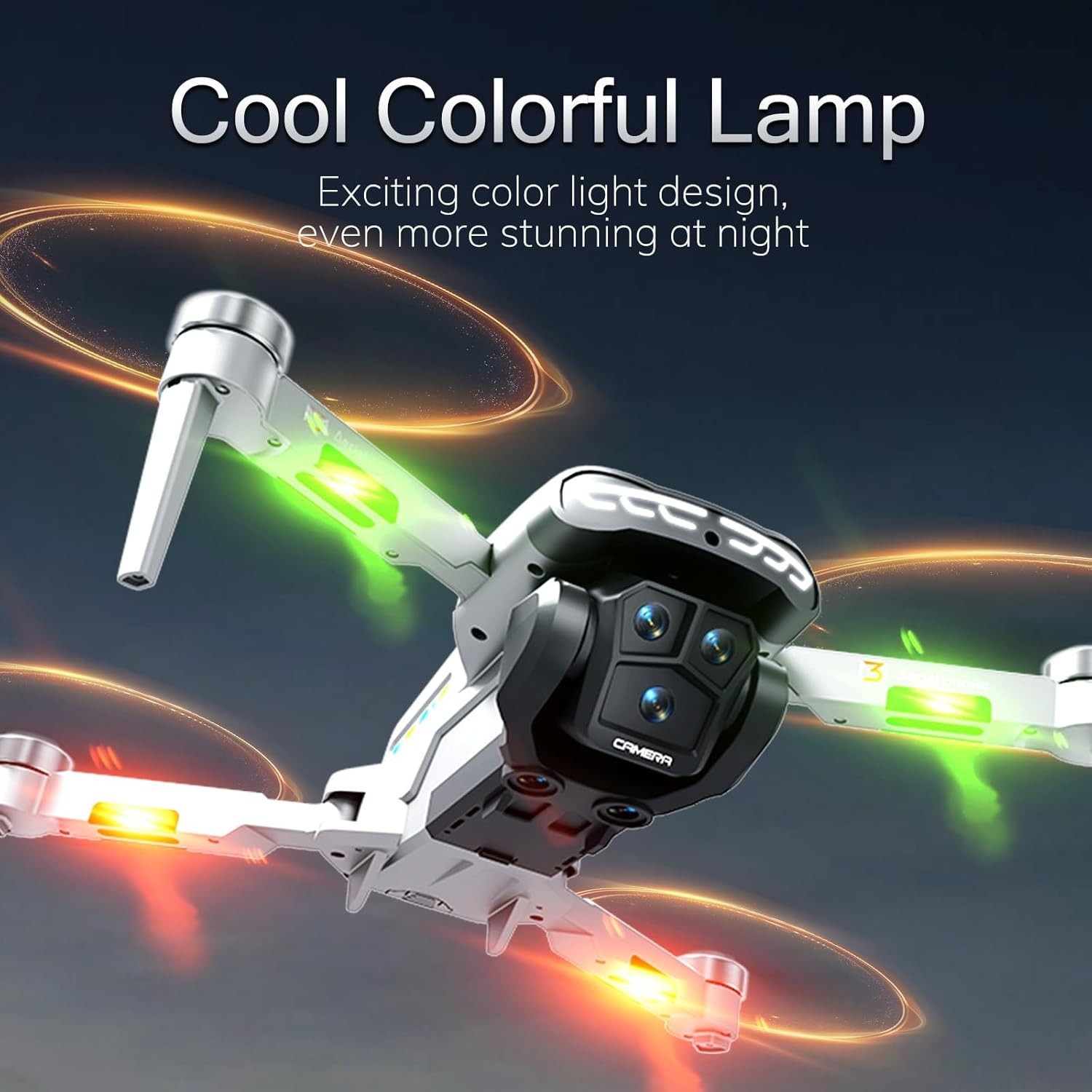 4K Drone with LCD Screen Controller Foldable Obstacle Avoidance