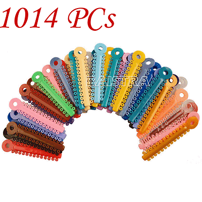1014 PCs/1 Pack Dental Orthodontic Ligature Ties (multi-colored​）AZDENT
