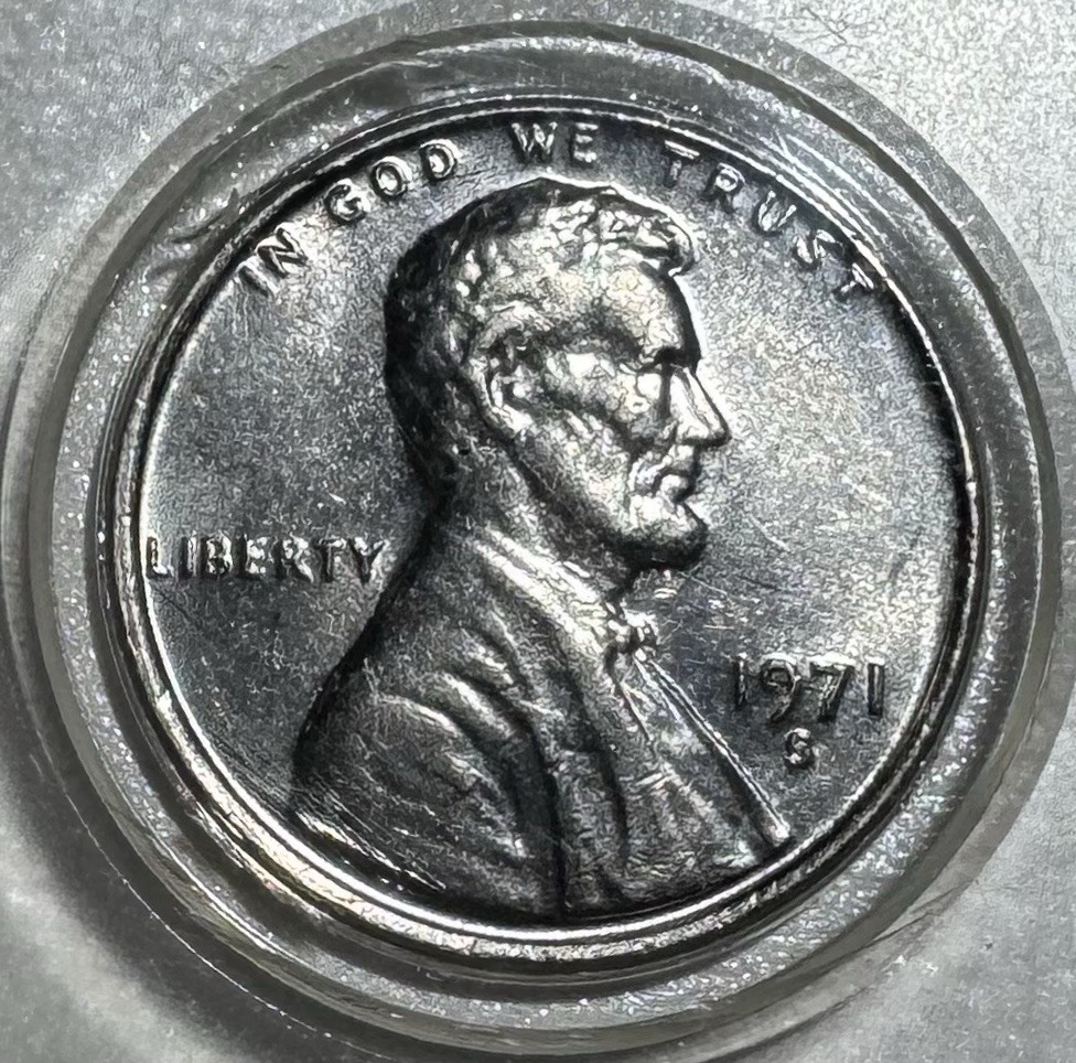 Rare 1971 S Mint Mark Lincoln Penny – Silver Appearance–Unique Collectable