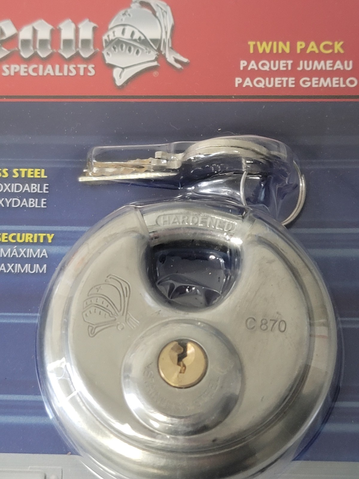 Chateau Self Storage C8702 C870-2 Twin Pack Padlocks Locks Disc Locks