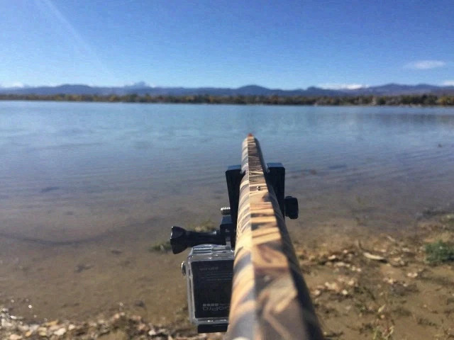 GoPro Shotgun Mount, Low Profile does not obstruct ShotGun rib or aiming view