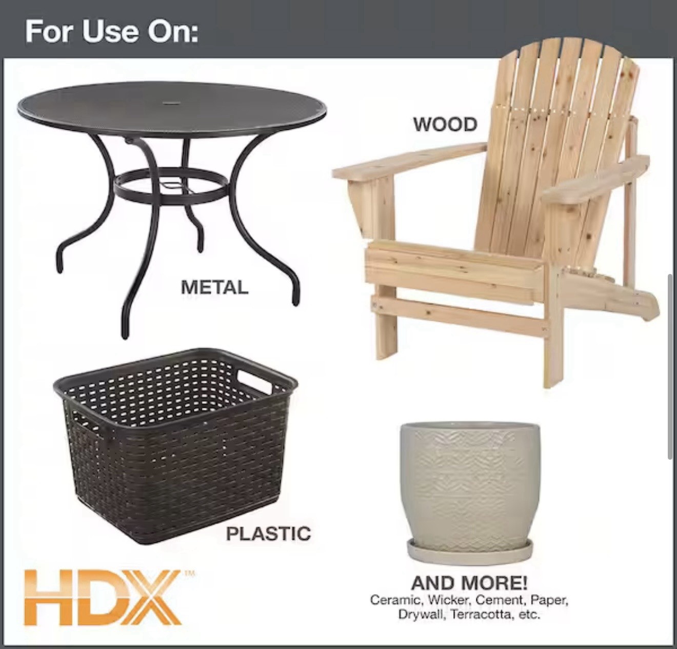 HDX 12 oz No Rust Gloss White Spray Paint