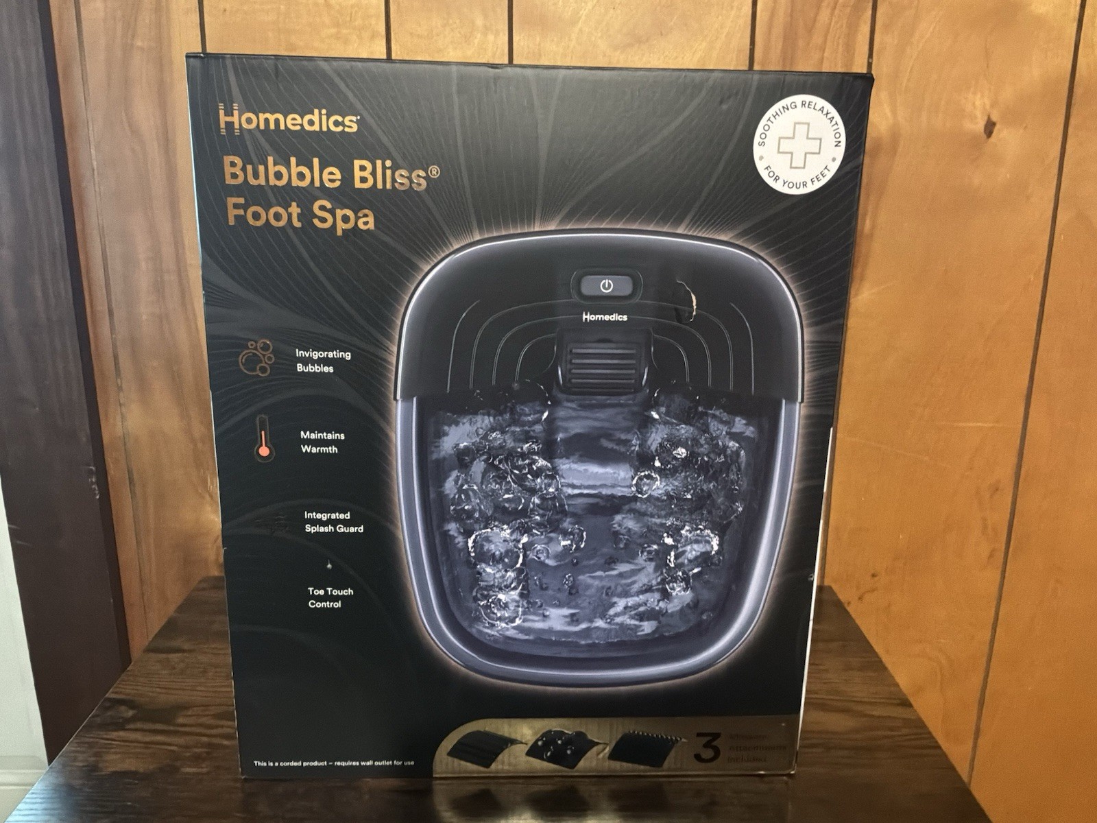 Homedics Bubble Bliss Foot Spa with Massaging Bubbles Blue