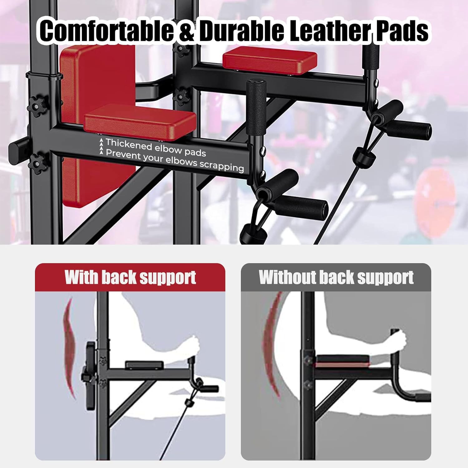Power Tower Pull up Bar for Home Gym, Multi Functional Pull up Bar Stand Dip Bar