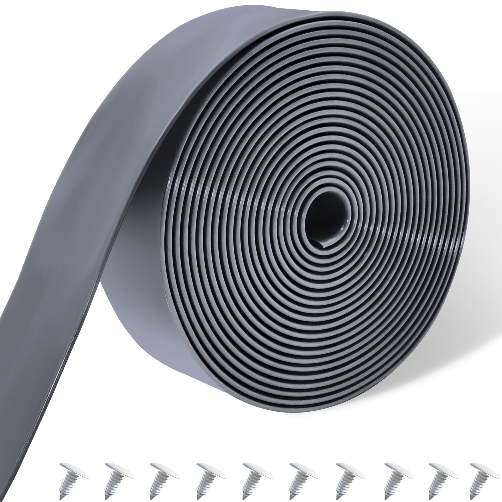 "Vinyl Patio Chair Repair Straps 2"" x 10Ft Kit + Rivets Outdoor Lounge Grey"