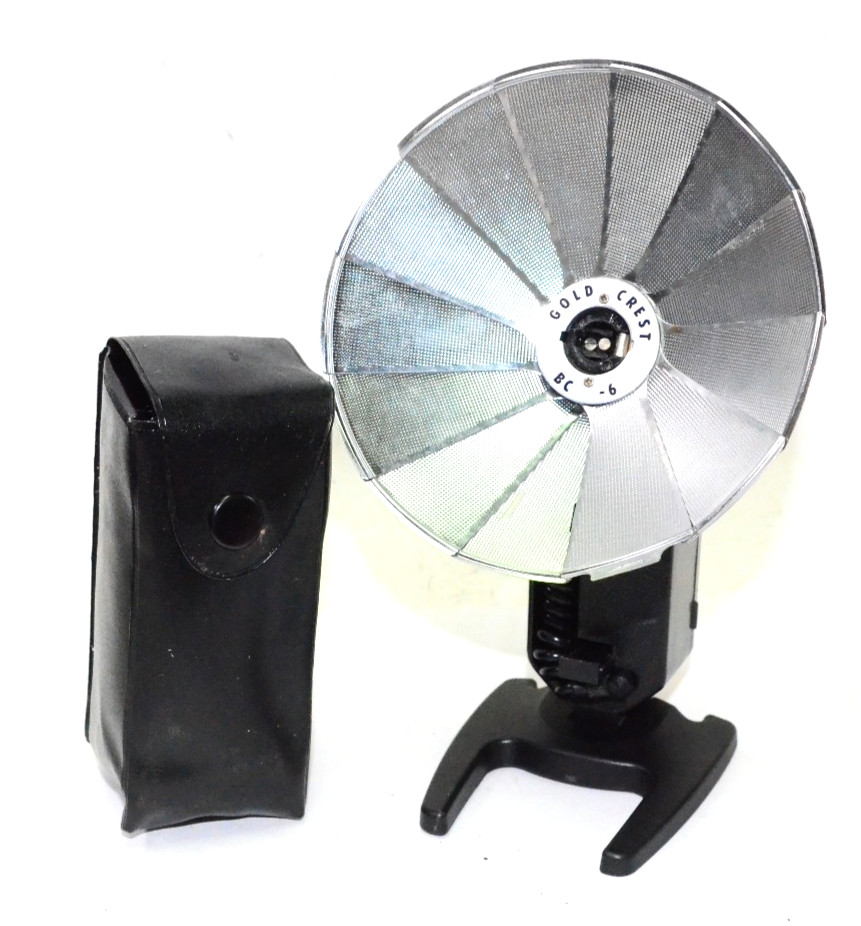 Gold Crest BC-6 Super Deluxe Camera Flashgun Tilt Flash in Case. READ